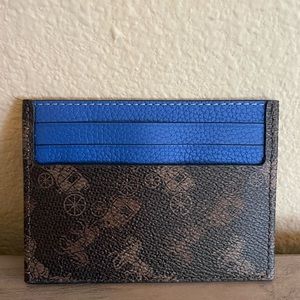 Coach horse and carriage small card case wallet